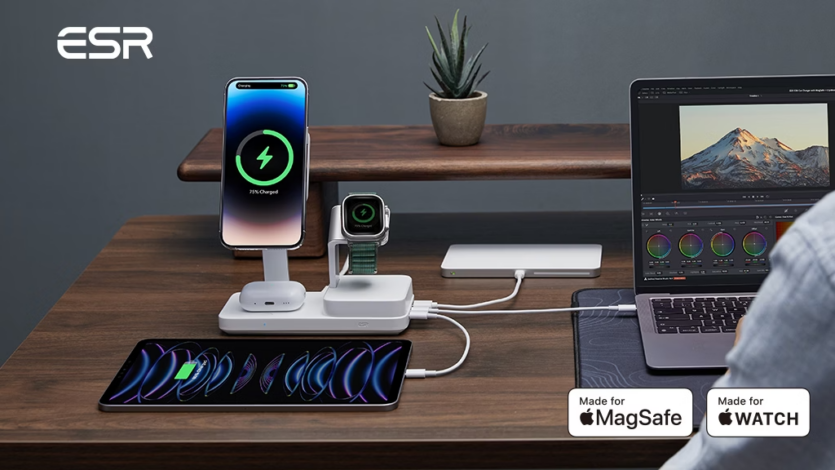 ESR выпустила первую сертифицированную Apple зарядную станцию «6 в 1»: MagSafe Fast Charging и 100-Вт GaN за $155