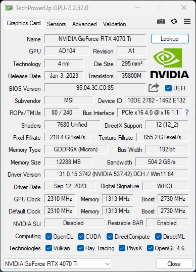 Огляд MSI GeForce RTX 4070 Ti GAMING SLIM WHITE 12G: стильна та продуктивна «Білосніжка» для 2К-геймінгу
