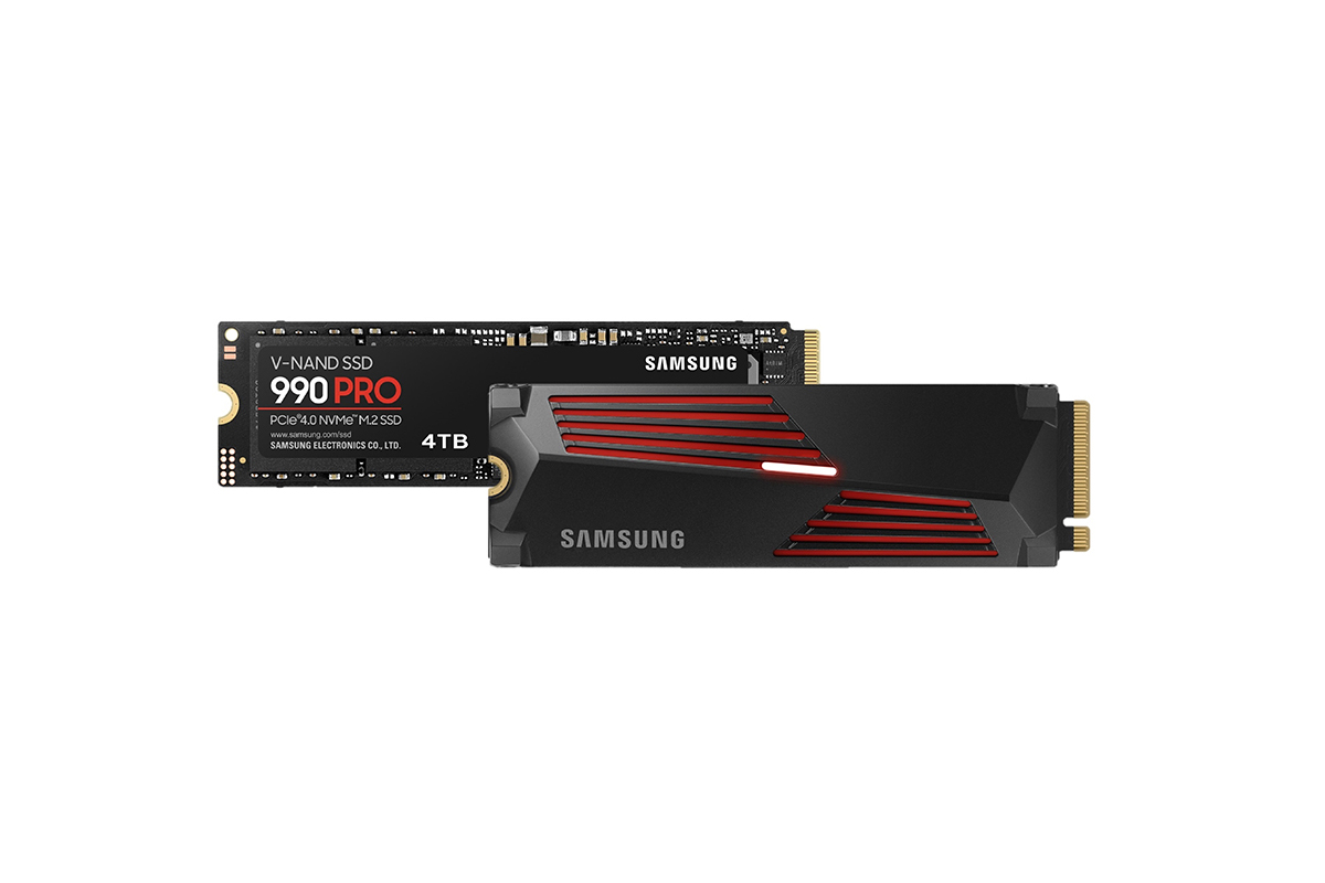 Samsung анонсировала NVMe SSD 990 Pro емкостью 4 ТБ со скоростью чтения до 7450 МБ/с и 1,6 млн IOPS