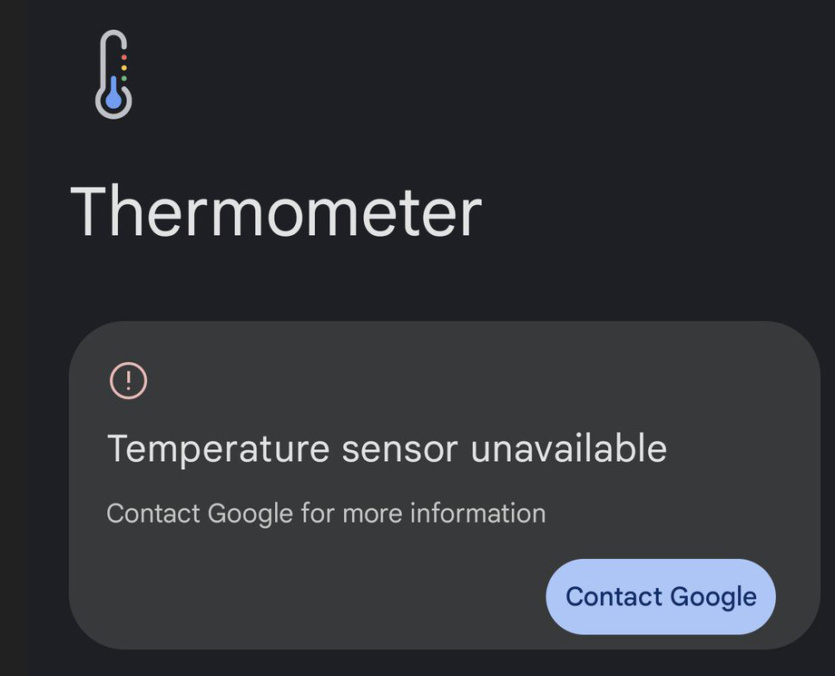 Покази датчика температури Pixel 8 Pro