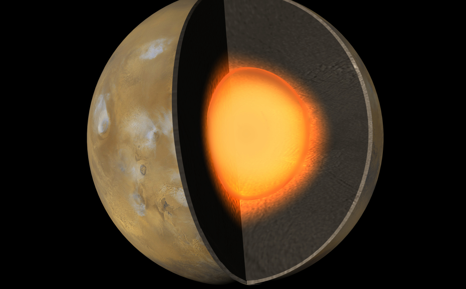 Ядро Марса вкрите «‎теплою ковдрою» з радіоактивної магми, яка спотворює його розміри