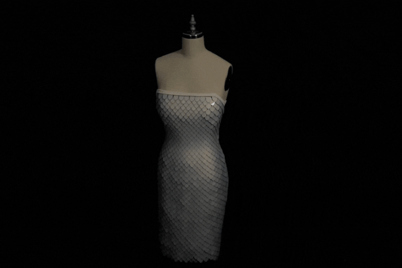 Adobe створила сукню з інтерактивним покриттям, що змінює колір та візерунки