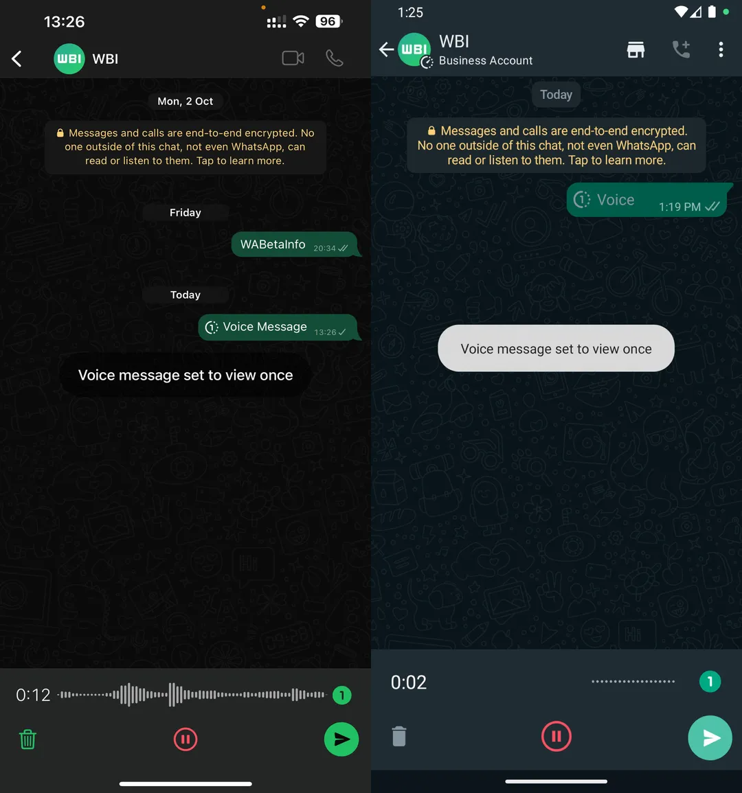 Нові функції WhatsApp — два акаунти на одному пристрої та самознищувані голосові повідомлення