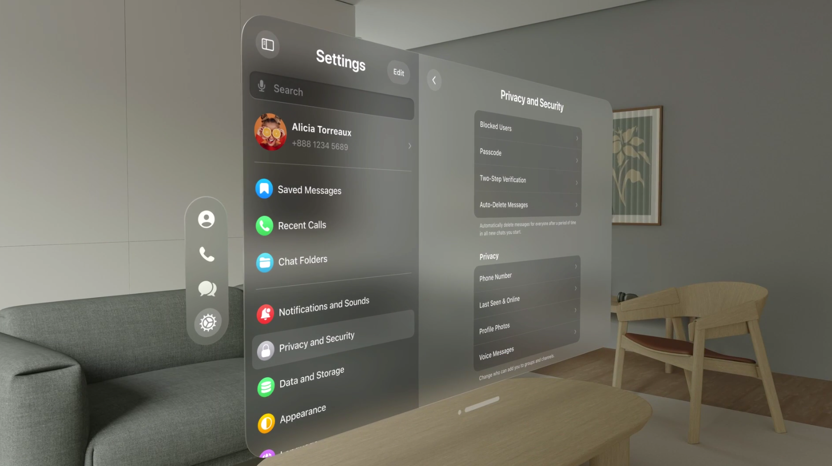 Дуров показав Telegram для Apple Vision Pro — з імерсивним відеоплеєром та AR-стікерами