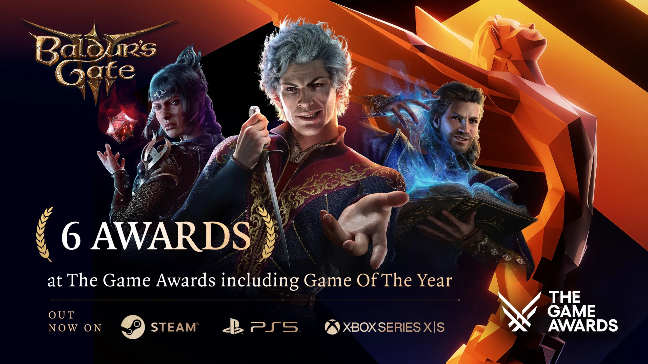 Итоги The Game Awards: Baldur’s Gate 3 — игра 2023 года и еще 5 наград (включая Выбор игроков), у Alan Wake 2 — три награды