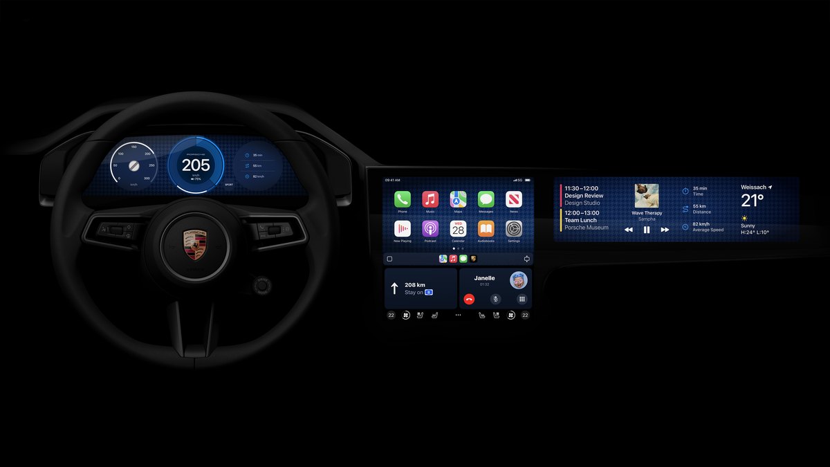 Porsche и Aston Martin первыми получат иммерсивный Apple CarPlay следующего поколения