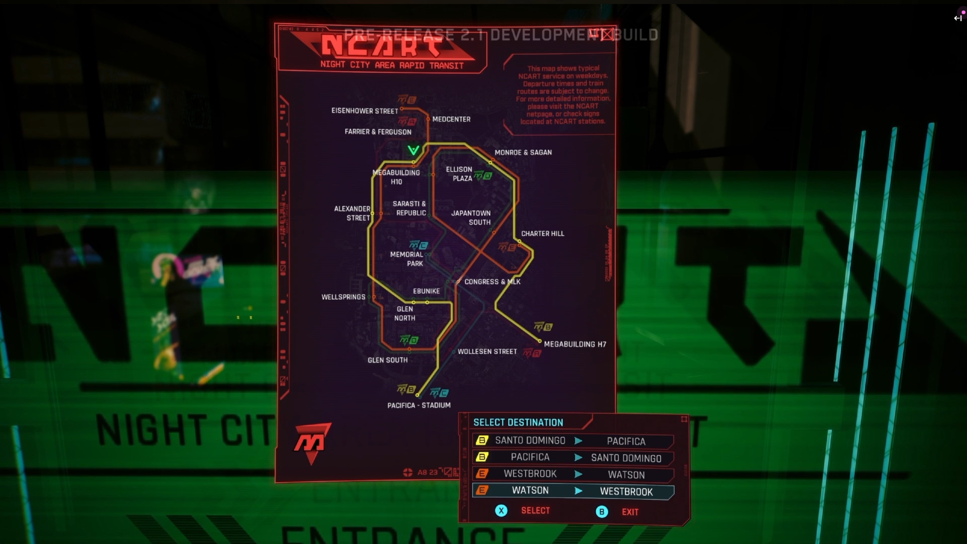 Cyberpunk 2077 Update 2.1 метро