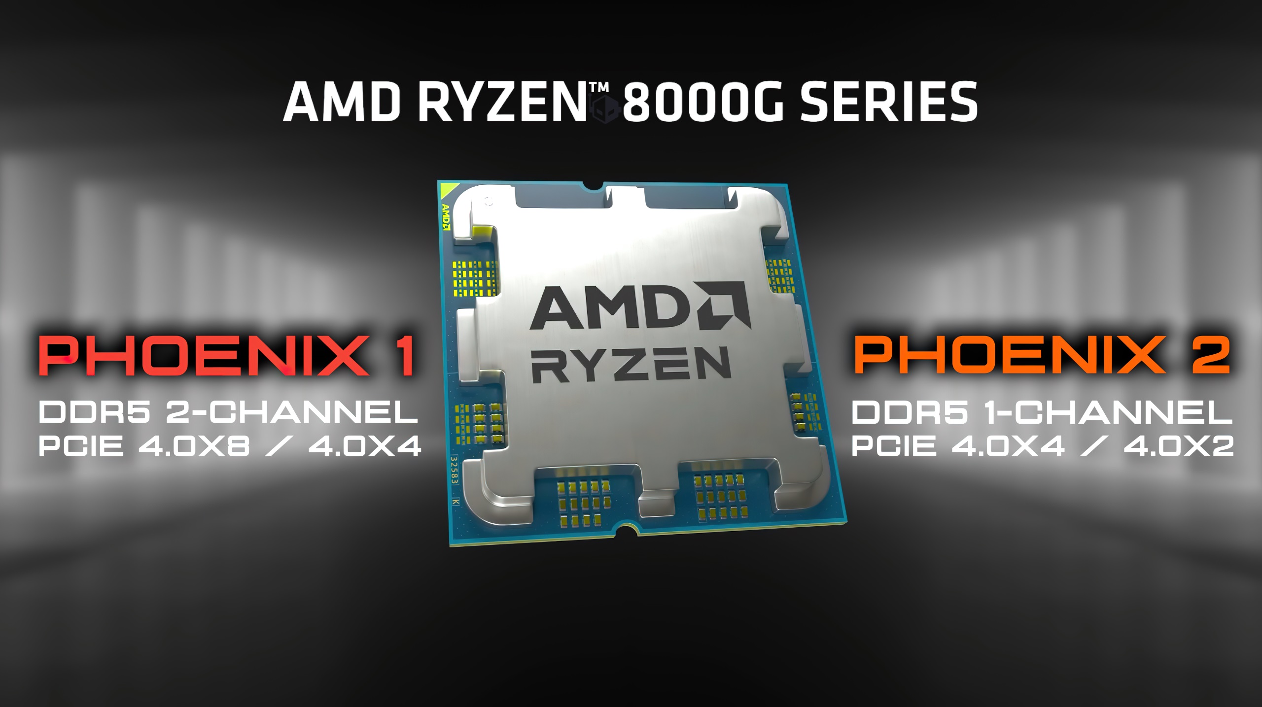 В APU AMD Ryzen 8000G Phoenix 2 вдвое урезали количество линий PCIe 4.0 для видеокарт и накопителей по сравнению с Phoenix 1