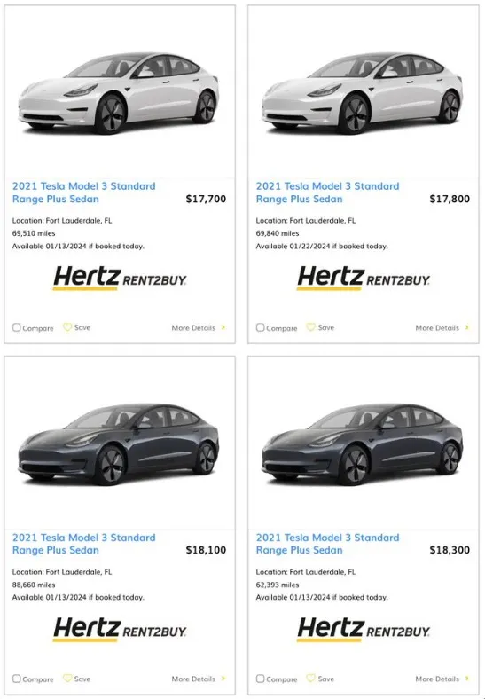 Tesla Model 3 за $14 тис. Hertz продасть 20 тис. електрокарів, їх замінять авто з ДВЗ