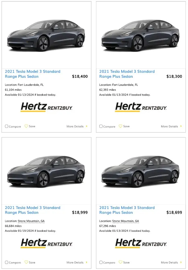 Tesla Model 3 за $14 тис. Hertz продасть 20 тис. електрокарів, їх замінять авто з ДВЗ