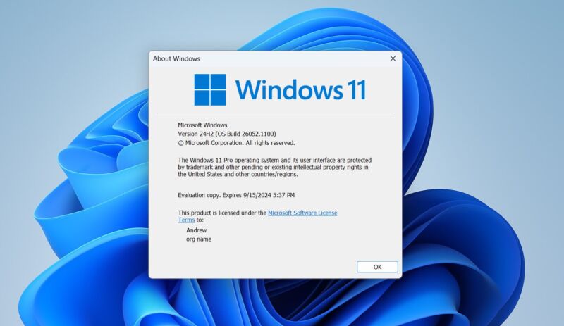 Microsoft приступила к тестированию Windows 11 24H2
