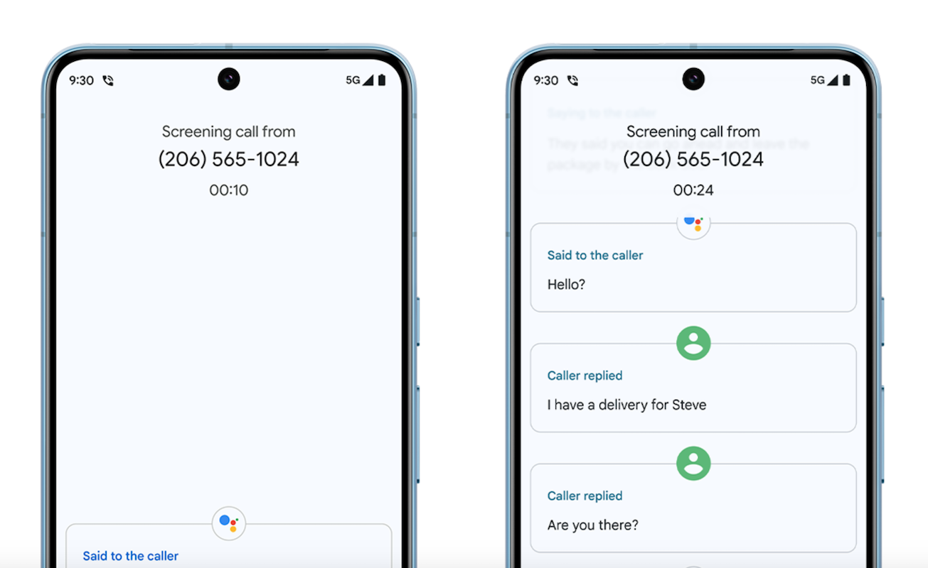 Pixel smartphones received a new generation call screen with Google Assistant artificial intelligence