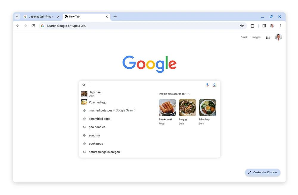 Google Chrome will allow searching even with a 