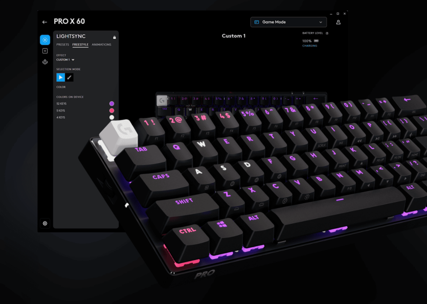 Logitech G PRO X 60 LIGHTSPEED – компактна ігрова клавіатура з технологією KEYCONTROL та ціною 7300 грн