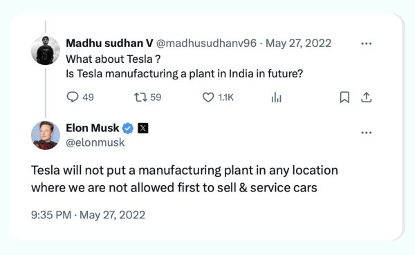 Los indios que pagaron 1.000 dólares por un pedido anticipado de Tesla en 2016 nunca recibieron un coche — pero no es fácil recuperar el dinero