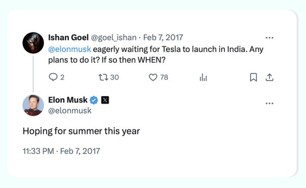 Індійці, що сплатили за передзамовлення Tesla по $1000 у 2016 році, не отримали авто — але й гроші повернути не так просто