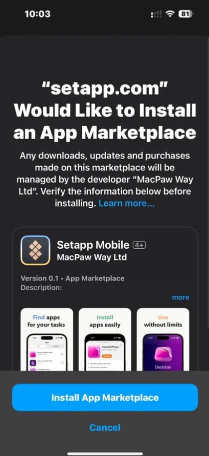 MacPaw запустила бету маркетплейса Setapp Mobile для iOS в ЄС