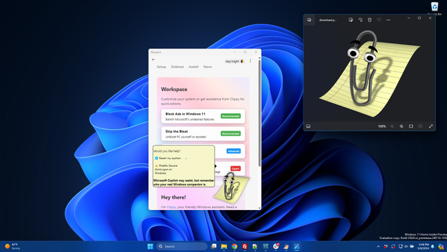 Clippy повертається: скріпка-асистент доступний в Windows 11 через сторонні утиліти з відкритим кодом
