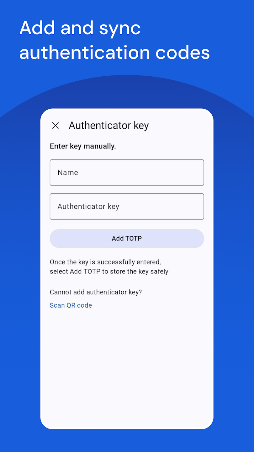 Bitwarden Authenticator - a free application for creating TOTP authentication codes