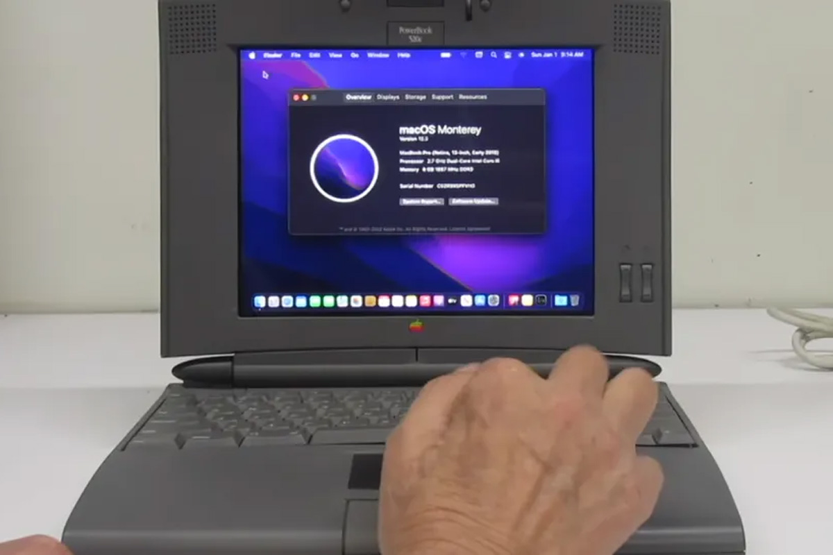 Апгрейд спустя 30 лет: ноутбук Apple Macintosh PowerBook 500 (1994) получил компоненты iPad и MacBook Pro