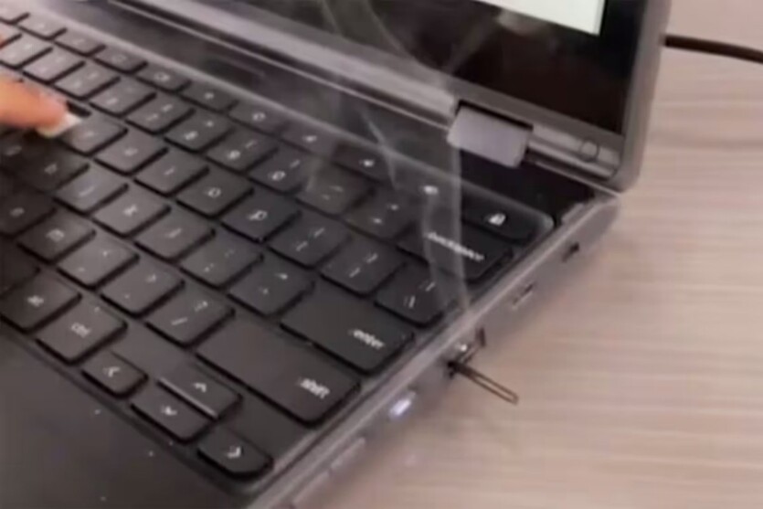 In the US, children ruin school Chromebooks for a TikTok challenge