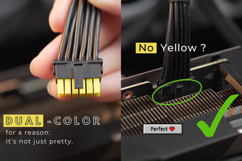 The yellow ones are also on fire: NVIDIA RTX 5090 «survived», but MSI custom cable is damaged