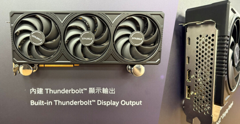 One cable for everything: Sparkle shows off Intel video card with Thunderbolt 5