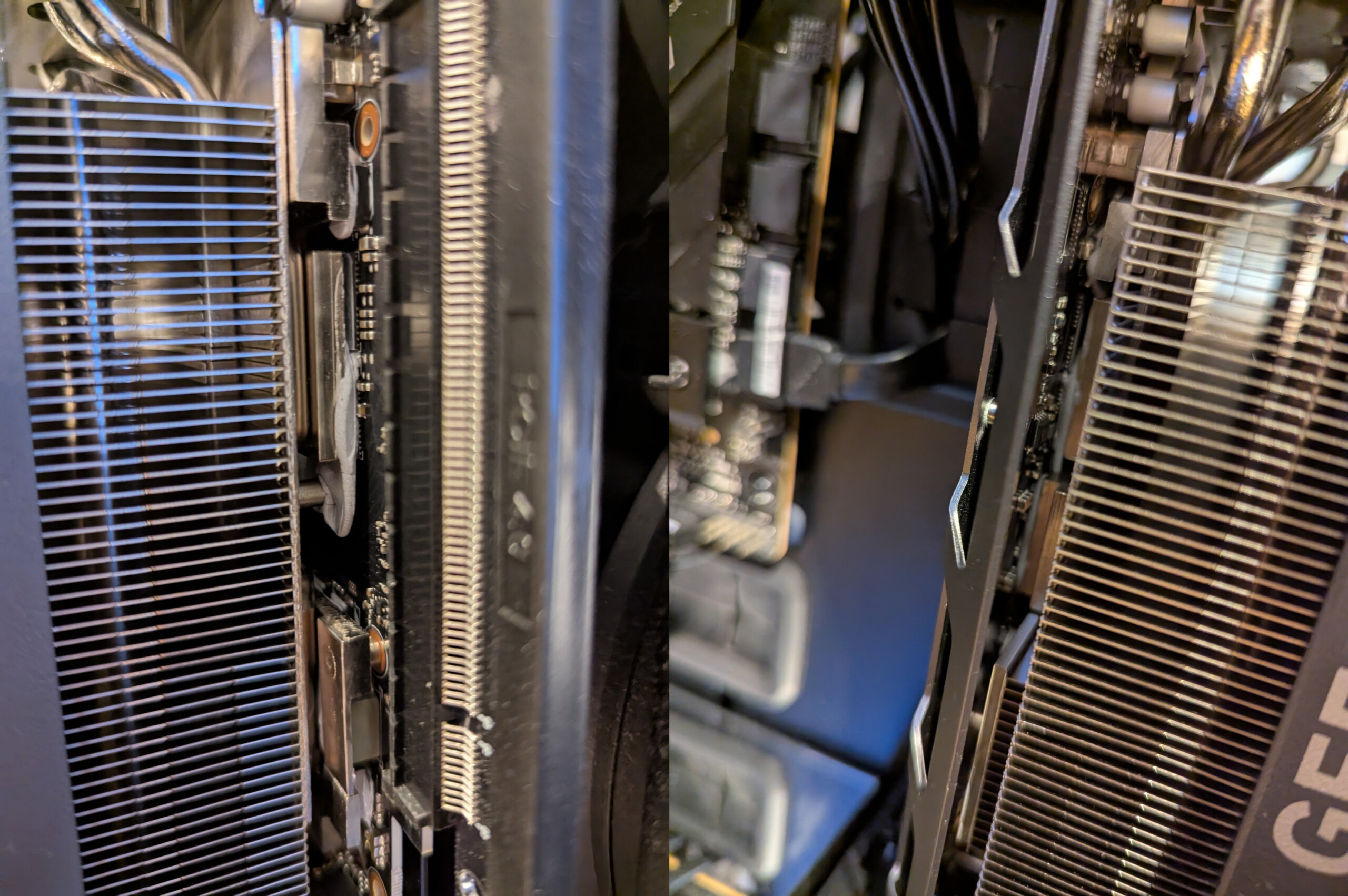 Текучі термопрокладки NVIDIA RTX 50 від Gigabyte оголюють пам’ять — потенційно можливе перегрівання