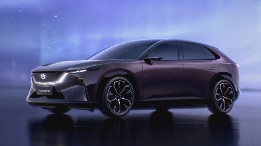 The Mazda EZ-60 electric crossover received a «sandwich» layout, 255 hp of power and a 26.45-inch display