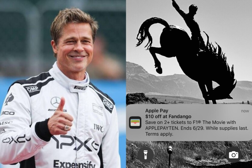 Apple pissed off iPhone owners with ads in Apple Wallet — the app sends notifications with a movie announcement «Formula 1»