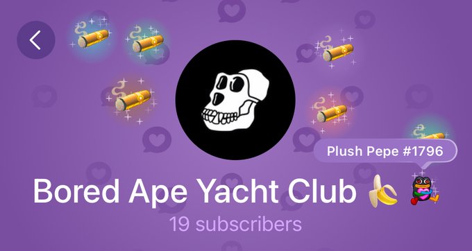 NFT project Bored Ape Yacht Club has joined Telegram