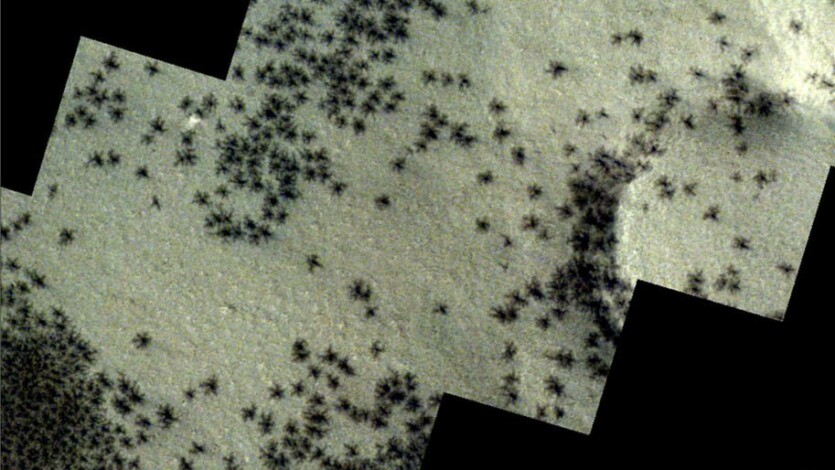 NASA reveals the secret of «spiders» on Mars