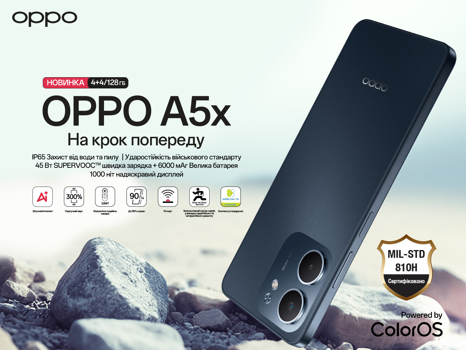 OPPO A5 та A5x вже в Україні — міцний захист та батарея на 6000 мА-год від 6499 грн