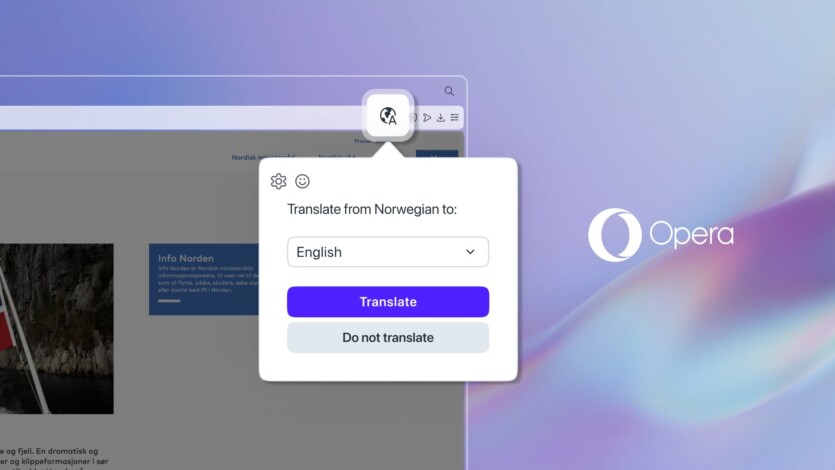 Opera 120 gets its own AI translator for 40 languages and security improvements