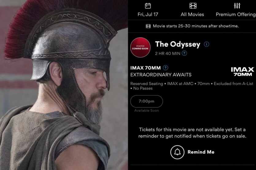 Tickets for «Odyssey» will be sold a year before the premiere — the screening schedule has appeared, although there is still no trailer