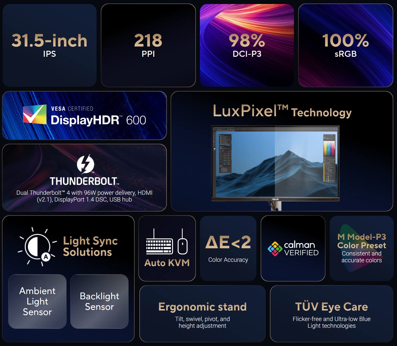 ASUS анонсувала монітор ProArt PA32QCV — 6K та точні кольори за $1300