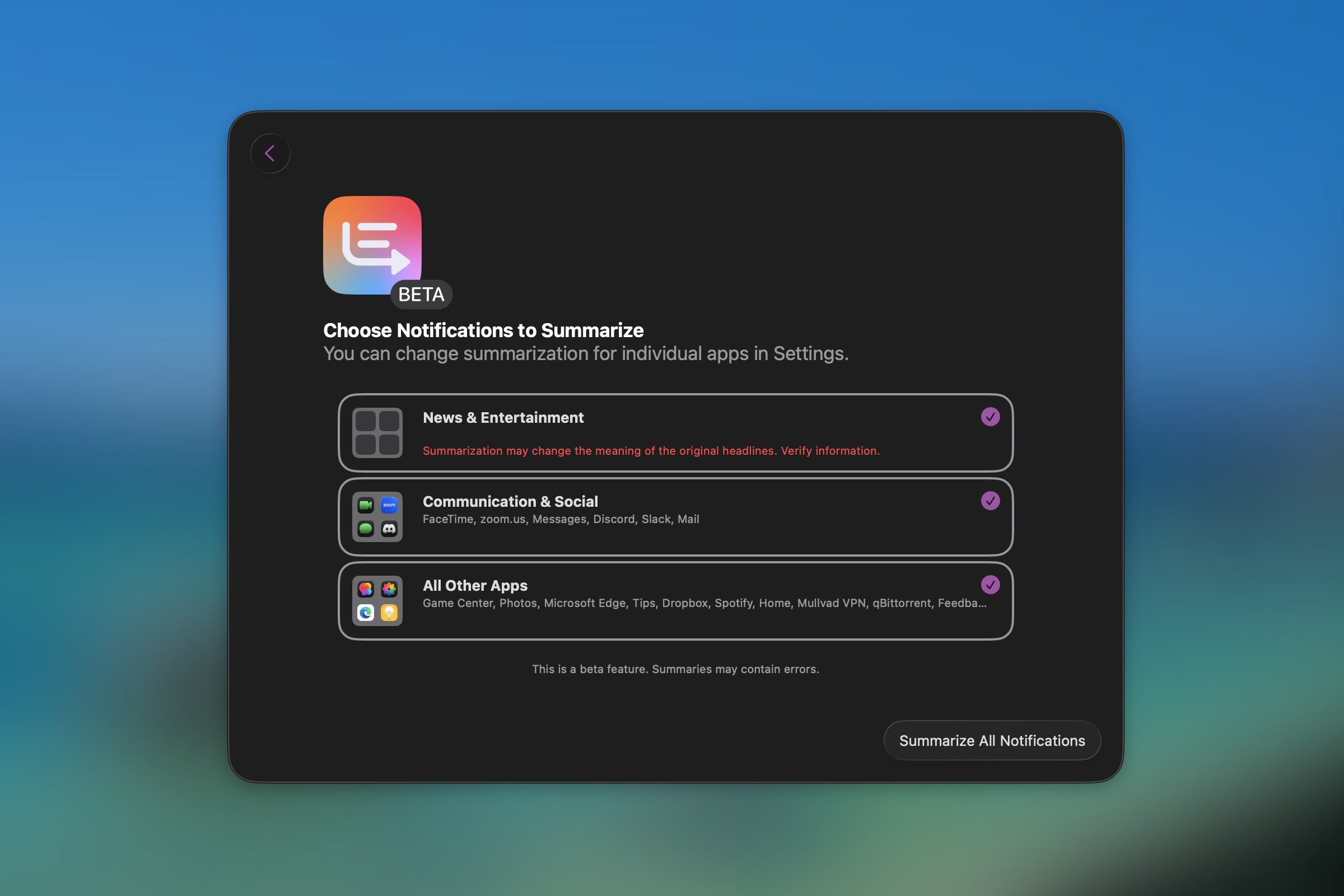 Нове в iOS 26 beta 4: Apple Intelligence повернувся з застереженнями, зміни у Liquid Glass