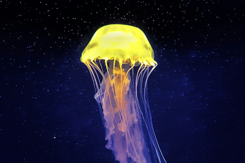 James Webb telescope detects a jellyfish galaxy wandering through space
