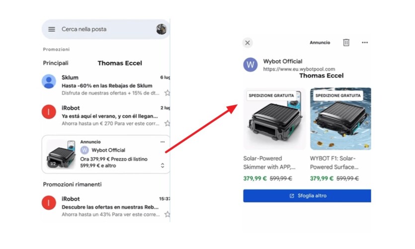 Gmail как маркетплейс: Google тестирует покупки прямо в почтовой рекламе