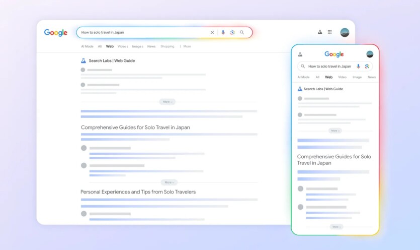 Більше ШІ у пошук: Google Web Guide «зручно групуватиме посилання»