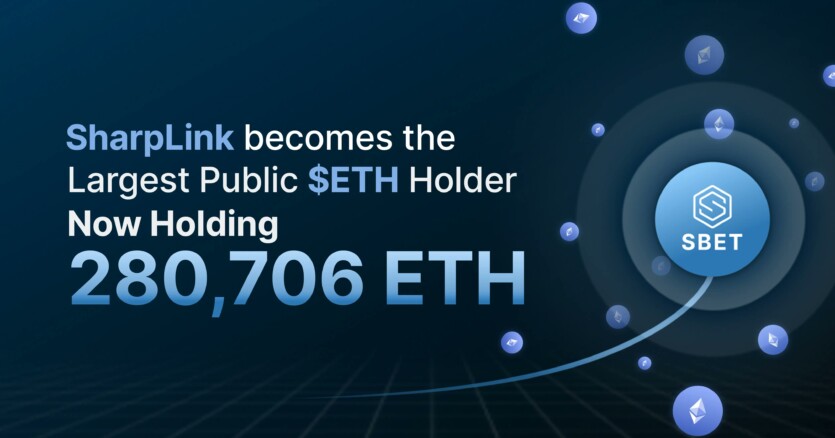 SharpLink стала крупнейшим корпоративным владельцем ETH в мире