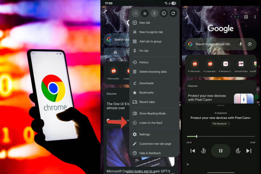Google Chrome для Android читатиме вголос стрічку новин Discover