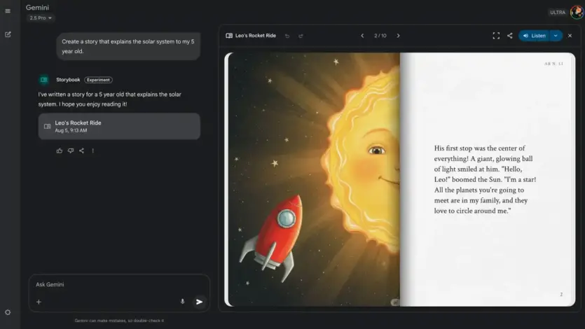 ШІ Google Gemini навчився писати комікси та дитячі книжки