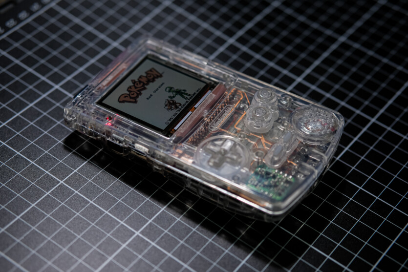 Modder creates a transparent Game Boy Color with a transparent motherboard