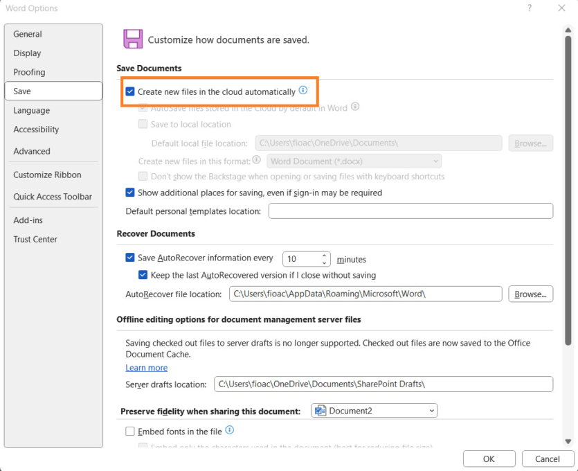 Нові документи Microsoft Word автоматично зберігатимуться в "хмарі"