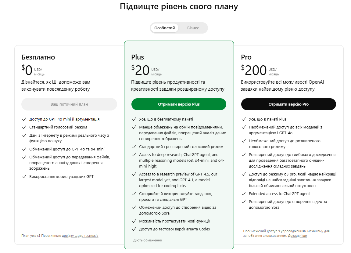 OpenAI готує новий платний тариф ChatGPT Go за $10