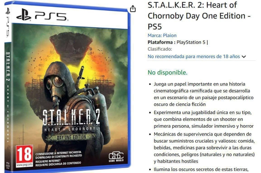 GSC назвала дату релізу S.T.A.L.K.E.R. 2 на PS5, передзамовлення відкрито — від 1799 грн