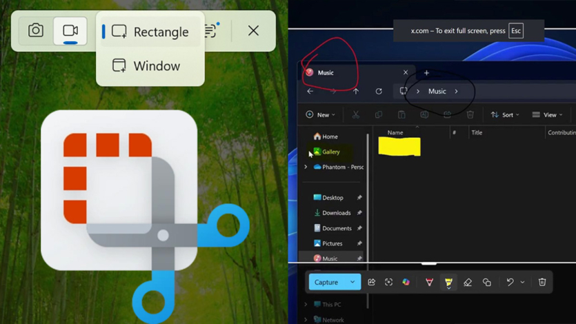 "Ножницы" Windows 11 теперь сохраняют видео отдельного окна и могут рисовать на скриншотах