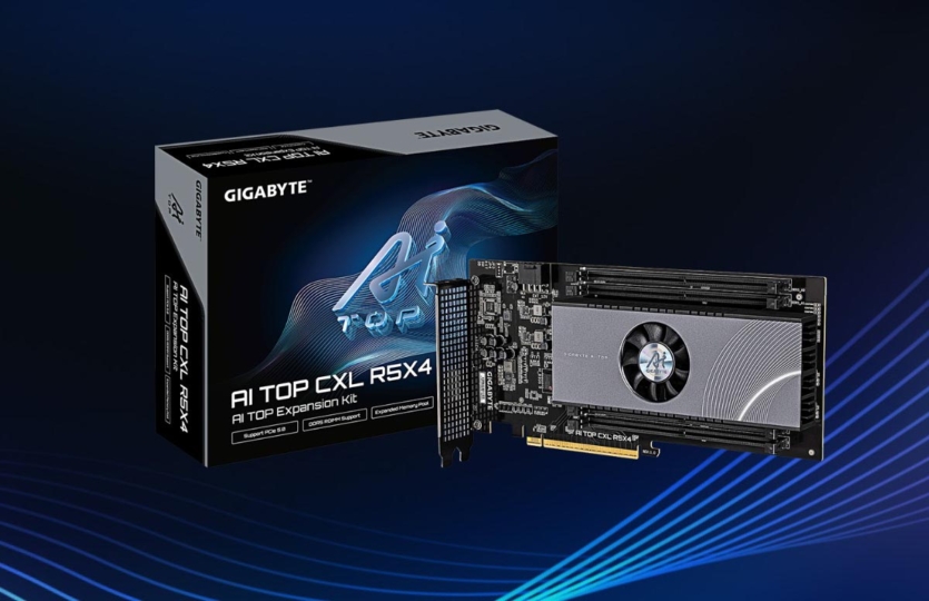 Gigabyte додає півтерабайта пам’яті у PCIe: нова AI Top CXL R5X4 має окреме живлення і вентилятор