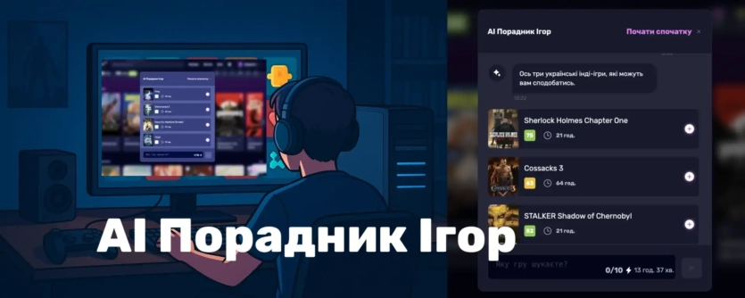 Український сервіс WTG запустив ШІ-асистента для вибору відеоігор